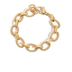 Load image into Gallery viewer, Gold Twisted Oval Link Bracelet- Waterproof
