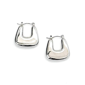 Edma Silver U-Hoop Earrings