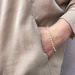 Load image into Gallery viewer, 18k Gold Filled 3mm Pearl Bracelet: 6.5 inches
