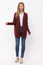 Load image into Gallery viewer, Burgundy cardigan
