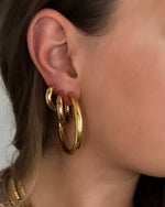 Load image into Gallery viewer, Ethel Gold Hoop Earrings
