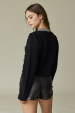 Load image into Gallery viewer, Black bow sweater
