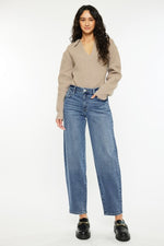 Load image into Gallery viewer, High rise barrel jean
