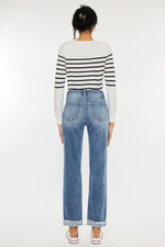 Load image into Gallery viewer, High rise slim straight jeans
