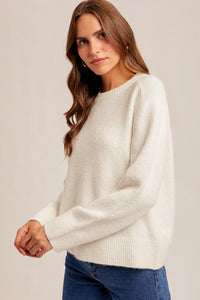 White Essential Crew Neck Sweater