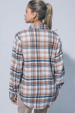Load image into Gallery viewer, Caramel Plaid Flannel Shirt
