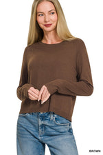 Load image into Gallery viewer, Lightweight Wool Blend Long sleeve Sweater
