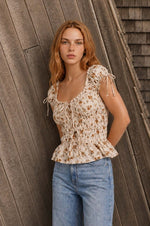 Load image into Gallery viewer, Floral Ruffle Top

