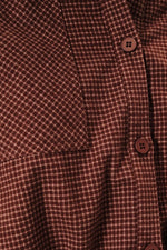 Load image into Gallery viewer, Rust Button Down Draw String Hem Top
