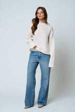 Load image into Gallery viewer, Ivory Mock Neck Sweater
