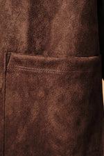 Load image into Gallery viewer, Brown Faux Suede Jacket
