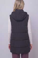 Load image into Gallery viewer, Long Hooded Puffer Vest
