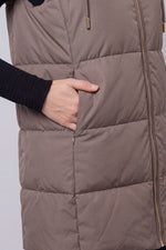 Load image into Gallery viewer, Long Hooded Puffer Vest

