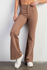 Twill flared pants