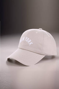 Ash Mocha Embroidered New York Baseball Cap