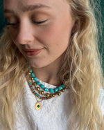 Load image into Gallery viewer, Joan Green Multi Color Beaded Stone Necklace
