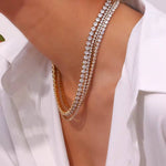 Load image into Gallery viewer, Tennis Necklace Waterproof: 4mm
