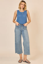 Load image into Gallery viewer, Blue Knit Sleeveless Top
