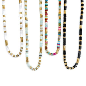 Joan Green Multi Color Beaded Stone Necklace