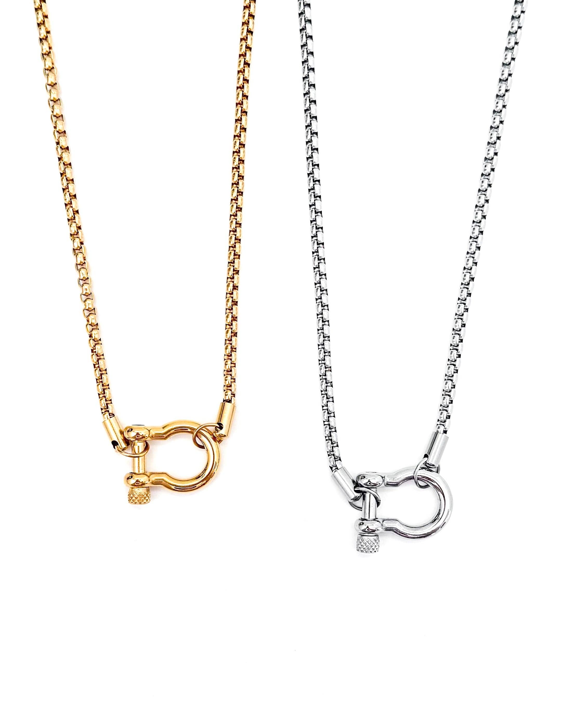 Jerra Gold Screw Toggle Necklace