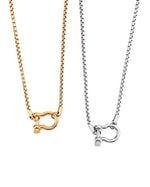 Load image into Gallery viewer, Jerra Gold Screw Toggle Necklace
