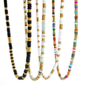 Joan Green Multi Color Beaded Stone Necklace