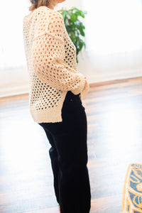 Oatmeal crochet tunic