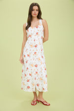 Load image into Gallery viewer, Floral button down midi dress

