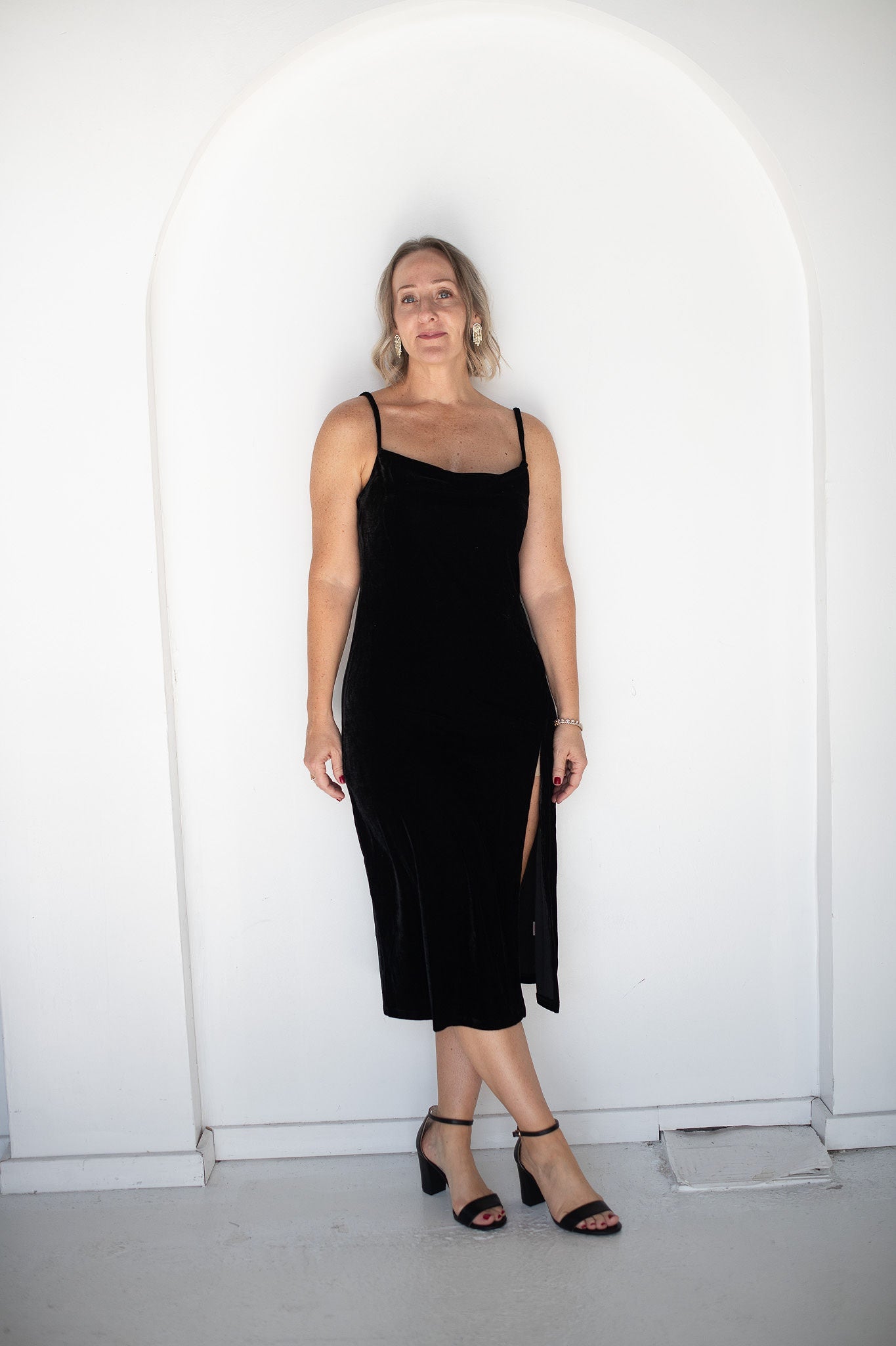 Black Velvet Slip Dress