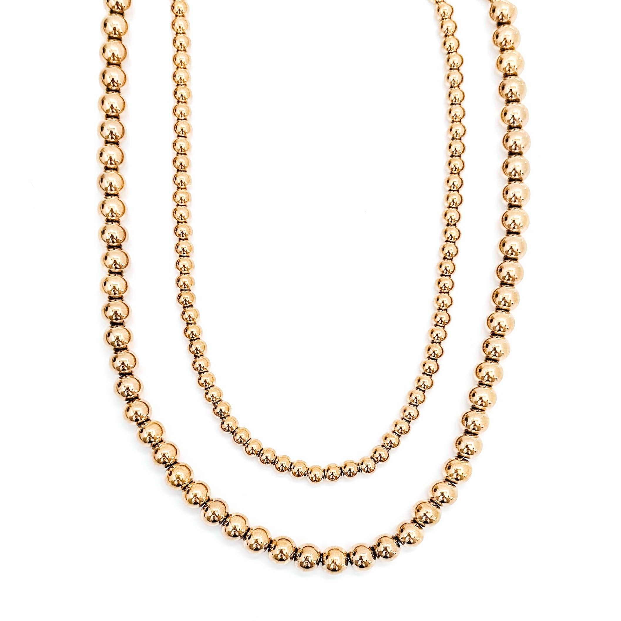 Laya Small Gold Beaded Necklace