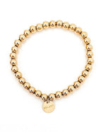 Load image into Gallery viewer, Billy Gold Bead Bracelet - medium size bead
