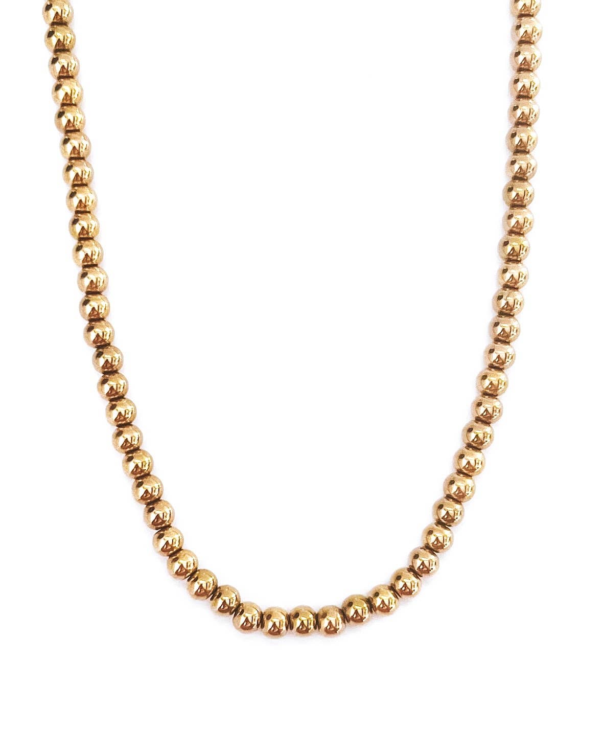 Laya Small Gold Beaded Necklace