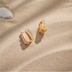 Load image into Gallery viewer, Costa Pearl Hoop Earrings Water Resistant
