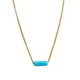 Waverly turquoise bar necklace