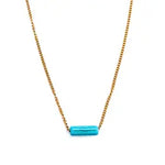 Load image into Gallery viewer, Waverly turquoise bar necklace
