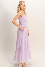 Load image into Gallery viewer, Scallop trim midi dress
