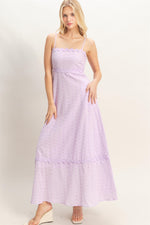 Load image into Gallery viewer, Scallop trim midi dress
