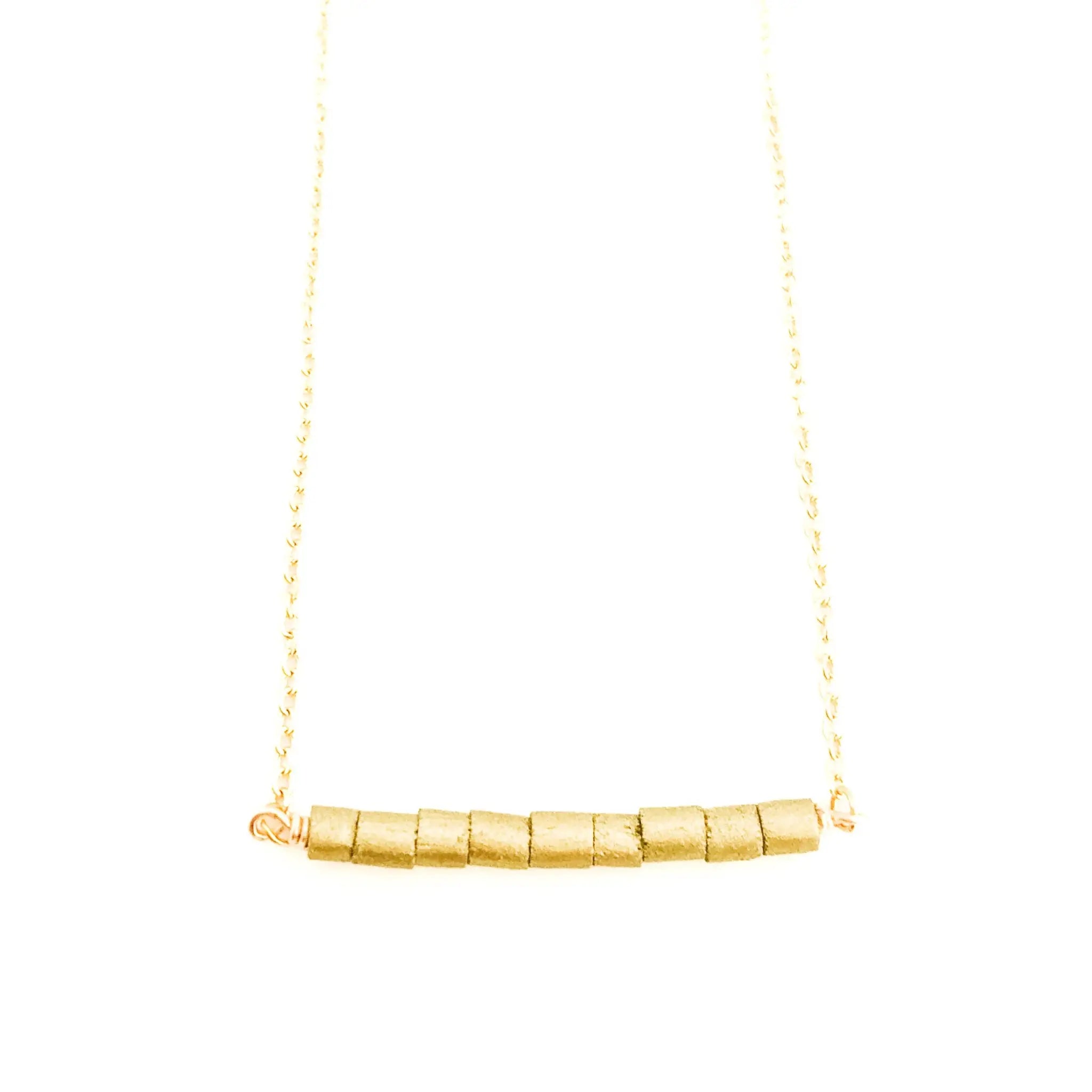 Finley gold bead necklace