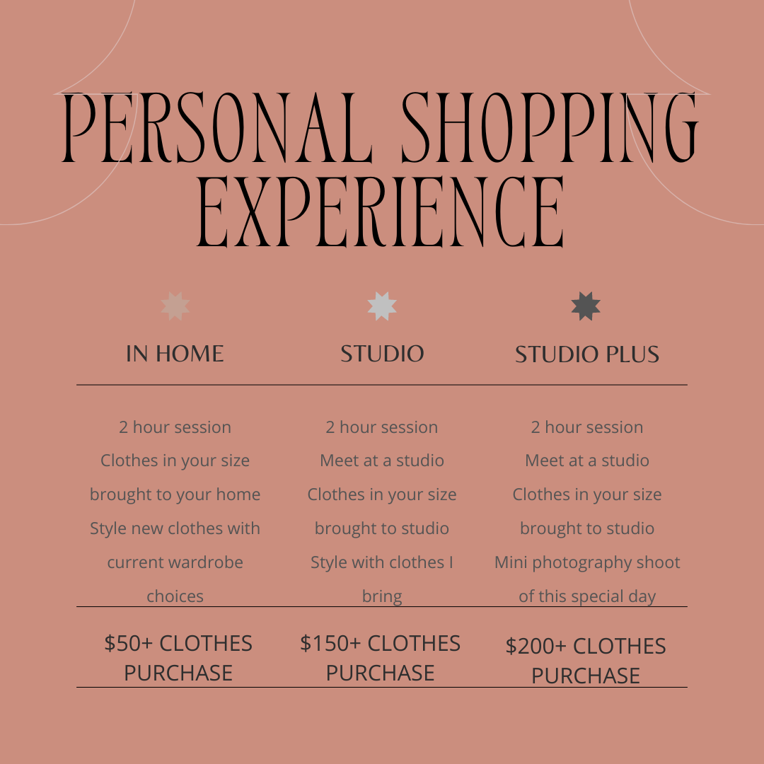 Personal Shopping Experience IN HOME